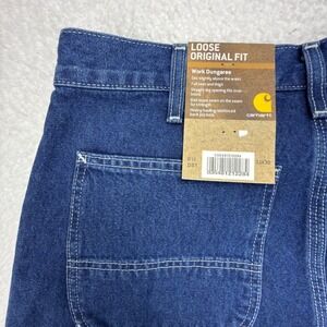Carhartt Loose Original Fit Dungaree Jeans Blue Mens 33x30 B13 DST NWT NOS